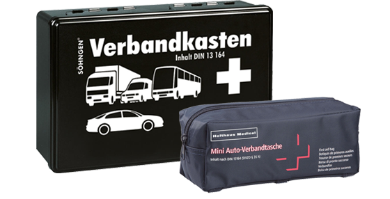 Holthaus Medical Mini KFZ Auto Verbandtasche DIN 13164 Verbandskasten
